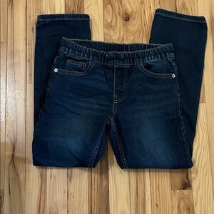 Kids Elastic-Waist Dark Blue Denim Jeans